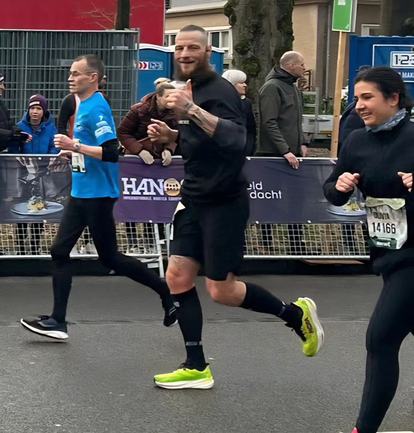 De finish, met publiek langs de kant