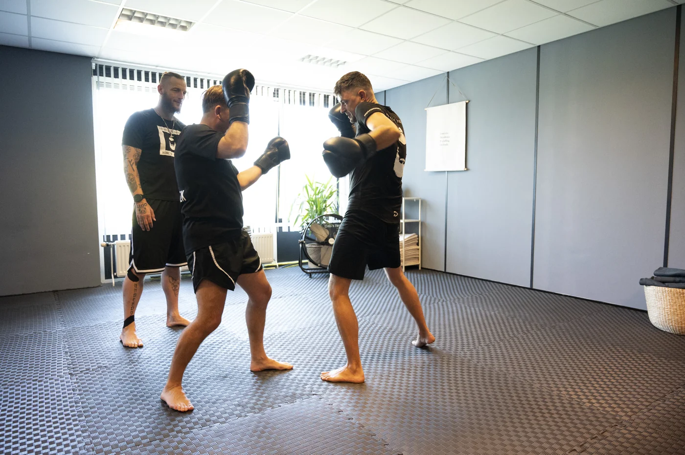 Kickboksen in de dojo