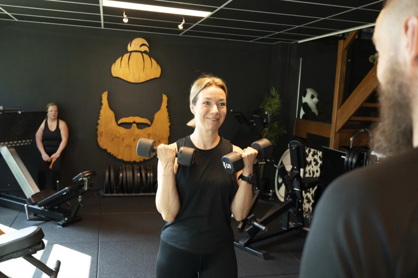 Babette van Dijck tijdens een training in de Fitfabriek