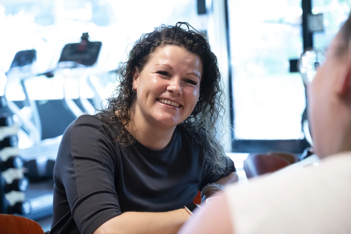 Carla Elijzen tijdens een training in de Fitfabriek