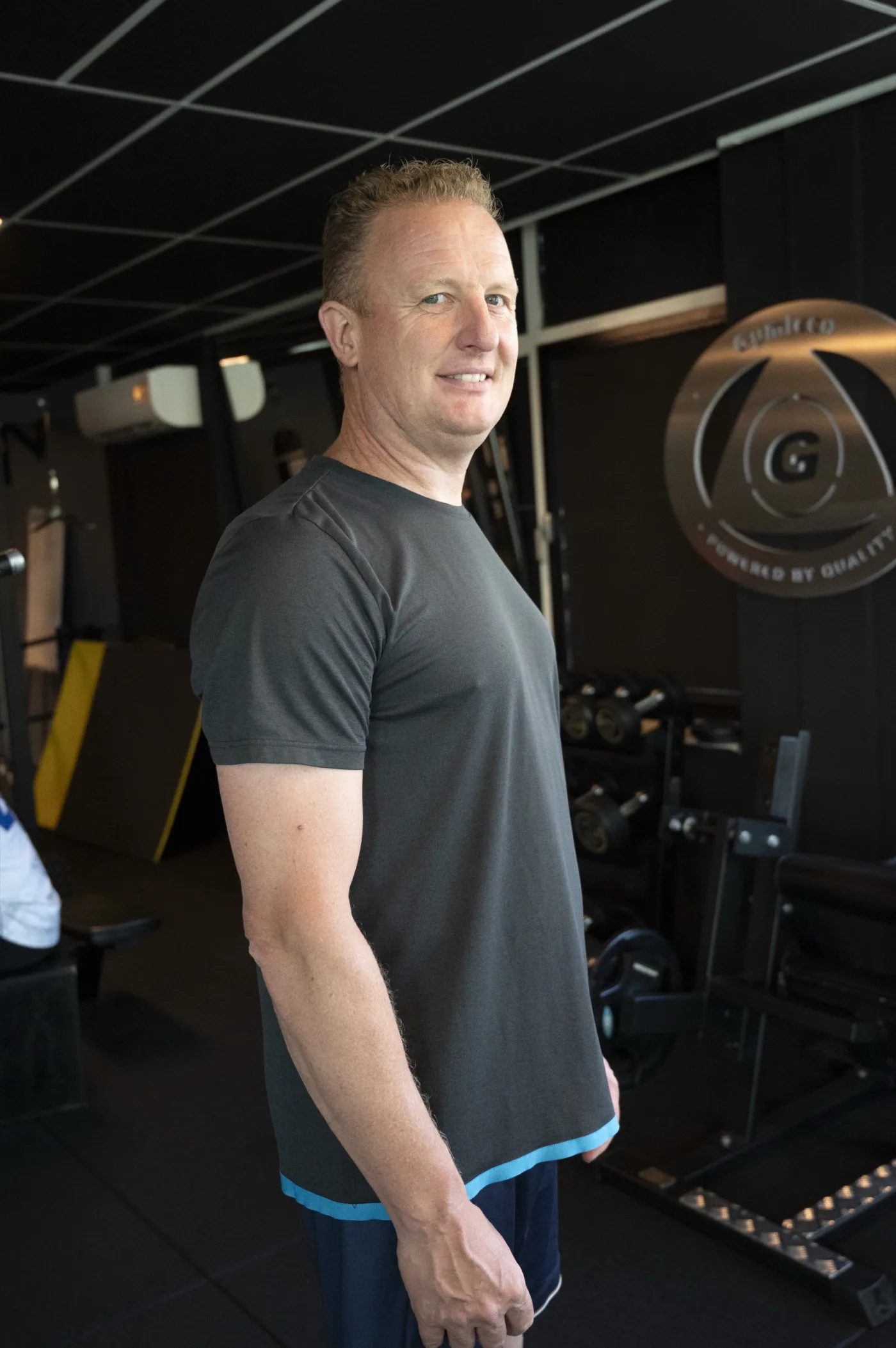 Terry Groters tijdens een training bij Fitfabriek De Baard